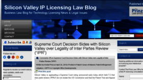 What Siliconvalleyiplicensinglaw.com website looked like in 2018 (5 years ago)