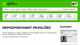 What Squashovaliga.cz website looked like in 2018 (5 years ago)