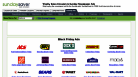 What Sundaysaver.com website looked like in 2018 (5 years ago)