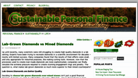 What Sustainablepersonalfinance.com website looked like in 2018 (5 years ago)