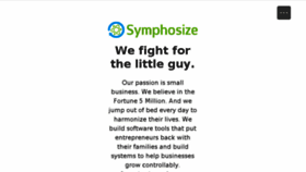 What Symphosize.com website looked like in 2018 (5 years ago)