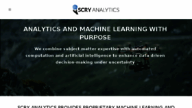 What Scryanalytics.ai website looked like in 2018 (5 years ago)