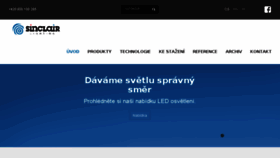 What Sinclair-lighting.cz website looked like in 2018 (5 years ago)