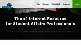 What Studentaffairs.com website looked like in 2018 (5 years ago)