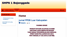What Smpn1bojonggede.sch.id website looked like in 2018 (5 years ago)
