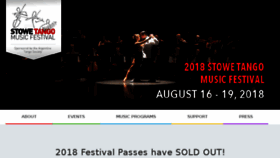 What Stowetangomusicfestival.com website looked like in 2018 (5 years ago)