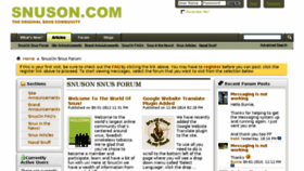 What Snuson.com website looked like in 2018 (5 years ago)