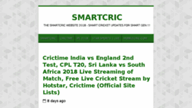 What Smartcric.website website looked like in 2018 (5 years ago)
