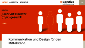 What Significa.de website looked like in 2018 (5 years ago)