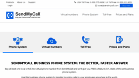 What Sendmycall.com website looked like in 2018 (5 years ago)