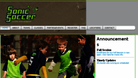 What Sonicsocceracademy.org website looked like in 2018 (5 years ago)