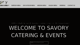 What Savorycatering.com website looked like in 2018 (5 years ago)