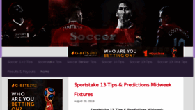 What Soccerbettingtipsandpredictions.com website looked like in 2018 (5 years ago)