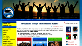 What Studenttours.co.nz website looked like in 2018 (5 years ago)