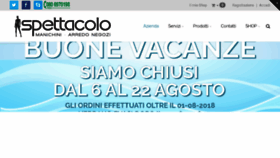 What Spettacolo.com website looked like in 2018 (5 years ago)