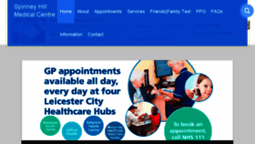 What Spinneyhillmc.co.uk website looked like in 2018 (6 years ago)