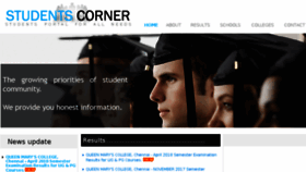 What Studentscorner.co.in website looked like in 2018 (5 years ago)