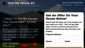 What Sellmyhousekc.com website looked like in 2018 (5 years ago)