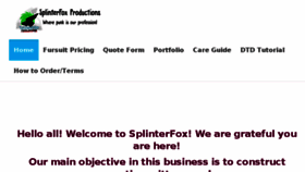 What Splinterfoxproductions.com website looked like in 2018 (5 years ago)