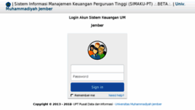 What Simaku.unmuhjember.ac.id website looked like in 2018 (5 years ago)