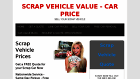 What Scrapvehicleprices.com website looked like in 2018 (5 years ago)