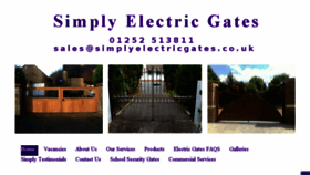 What Simplyelectricgates.co.uk website looked like in 2018 (5 years ago)