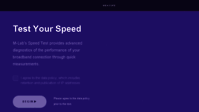 What Speed.measurementlab.net website looked like in 2018 (5 years ago)