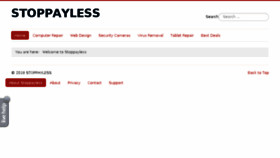 What Stoppayless.com website looked like in 2018 (5 years ago)