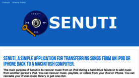 What Senuti.org website looked like in 2018 (5 years ago)