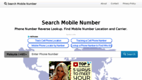 What Searchmobilenumber.com website looked like in 2018 (5 years ago)