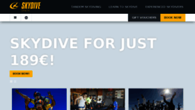 What Skydivespain.com website looked like in 2018 (5 years ago)