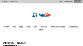 What Swimzip.com website looked like in 2018 (5 years ago)