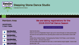 What Steppingstonedancestudio.com website looked like in 2018 (5 years ago)