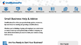 What Smallbusinesspro.co.uk website looked like in 2018 (5 years ago)