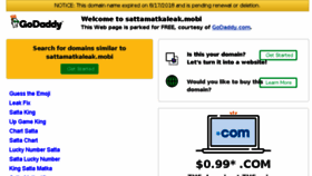 What Sattamatkaleak.mobi website looked like in 2018 (5 years ago)