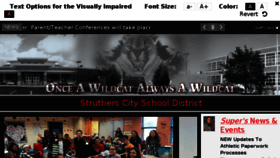 What Strutherscityschools.org website looked like in 2018 (5 years ago)