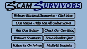 What Scamsurvivors.com website looked like in 2018 (5 years ago)
