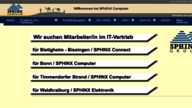 What Sphinxcomputer.de website looked like in 2018 (5 years ago)