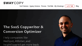 What Swaycopy.com website looked like in 2018 (5 years ago)