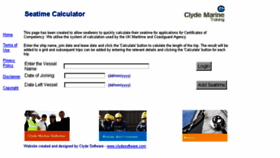What Seatimecalculator.com website looked like in 2018 (5 years ago)