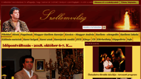 What Szellemvilag.hu website looked like in 2018 (5 years ago)