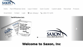 What Saxoninc.com website looked like in 2018 (5 years ago)