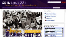 What Seiu221.org website looked like in 2018 (5 years ago)