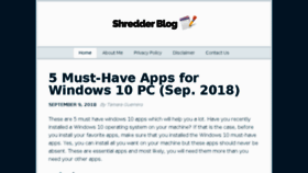 What Shredder-blog.com website looked like in 2018 (5 years ago)