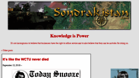 What Sondrakistan.com website looked like in 2018 (5 years ago)