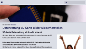 What Speicherkartenfehler.de website looked like in 2018 (5 years ago)