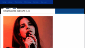 What Songmeaningsandfacts.com website looked like in 2018 (5 years ago)