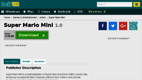 What Super-mario-mini.soft112.com website looked like in 2018 (5 years ago)