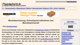 What Skontoberechnung.de website looked like in 2018 (5 years ago)
