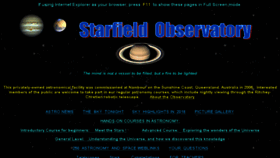 What Starfieldobservatory.com website looked like in 2018 (5 years ago)
